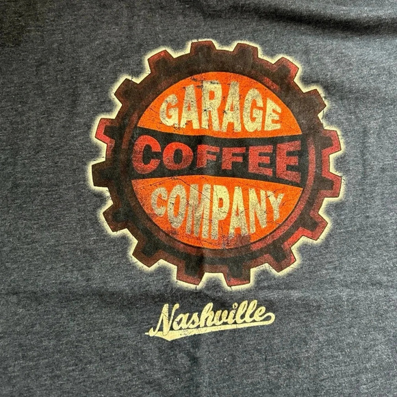 Garage Coffee Company Nashville T-Shirt Vintage Automotive Inspired Grey XXL - Picture 2 of 11